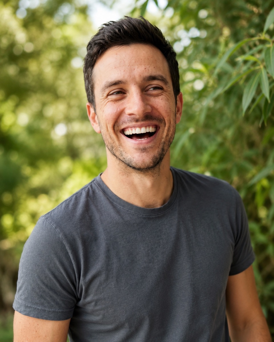 Laughing dating photo