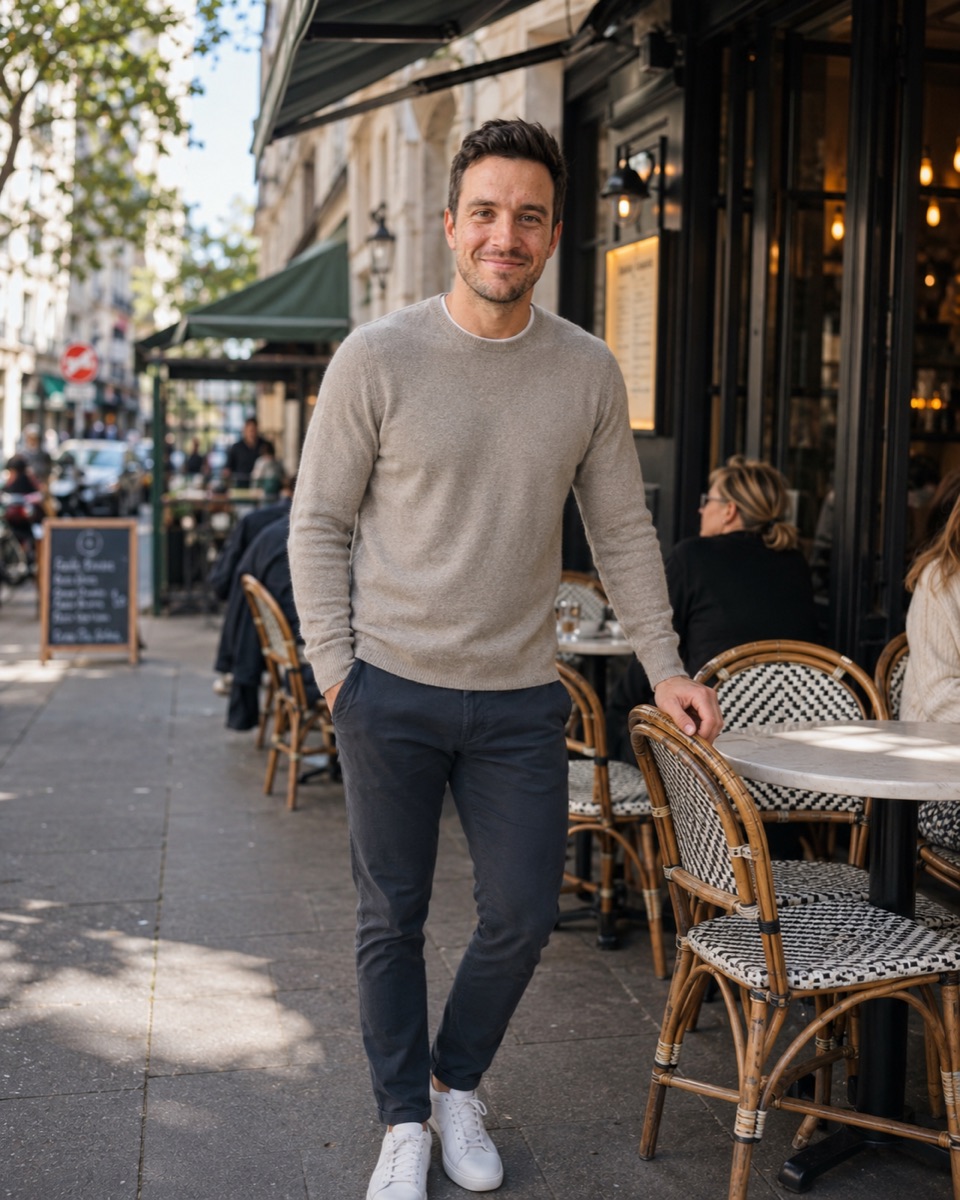 Paris café dating photo