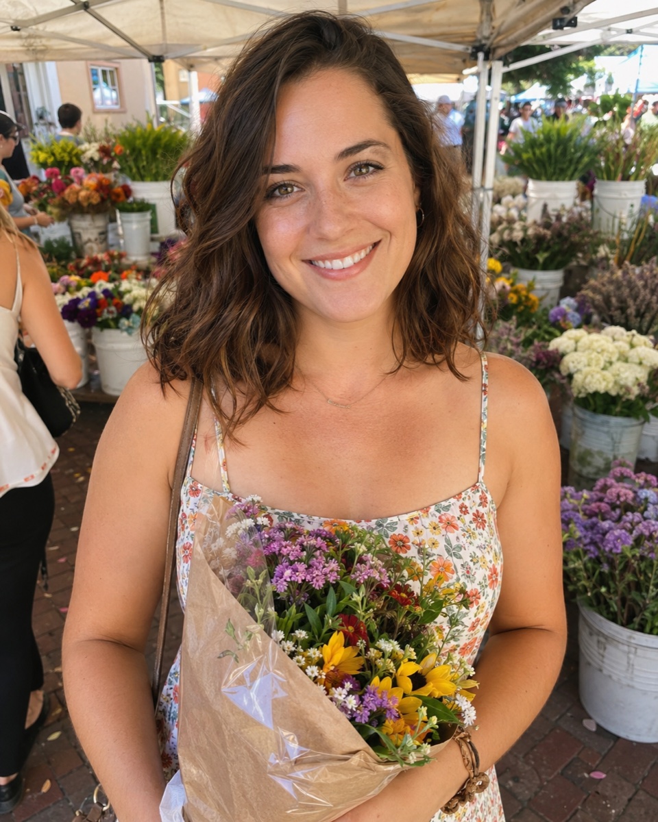 Flower market dating photo