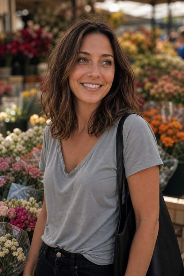 Flower Market dating photo example