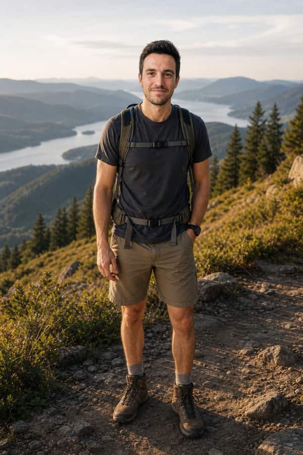 Mountain Hiking dating photo example